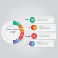 visualisering av affärsdata. processdiagram. abstrakta element av graf, diagram med steg, alternativ, delar eller processer. vektor affärsmall för presentation. kreativt koncept för infographic.