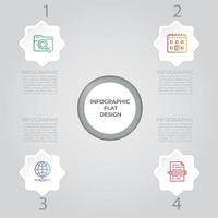 Visualisierung von Geschäftsdaten. Prozessdiagramm. abstrakte Elemente von Diagrammen, Diagrammen mit Schritten, Optionen, Teilen oder Prozessen. Vektorgeschäftsvorlage für die Präsentation. kreatives konzept für infografik. vektor