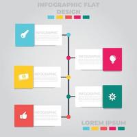 Visualisierung von Geschäftsdaten. Prozessdiagramm. abstrakte Elemente von Diagrammen, Diagrammen mit Schritten, Optionen, Teilen oder Prozessen. Vektorgeschäftsvorlage für die Präsentation. kreatives konzept für infografik. vektor