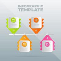 Vektor-Infografik-Designvorlage mit Optionen oder Schritten vektor