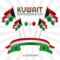 kuwait självständighetsdagen vektor lllustration