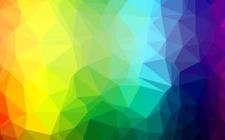 helle mehrfarbige, abstrakte polygonale Abdeckung des Regenbogenvektors. vektor