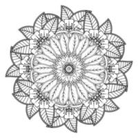 kreisförmiges muster in form von mandala für henna, mehndi, tätowierung, dekoration. Malbuch Seite. vektor
