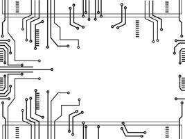 mikrochip linje teknik symbol abstrakt bakgrund vektor