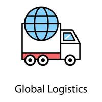 globala logistikkoncept vektor