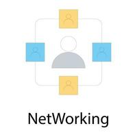 trendige Networking-Konzepte vektor