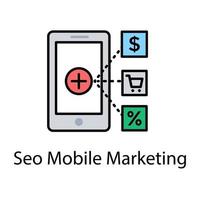 SEO-Mobilmarketing vektor