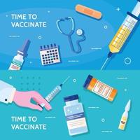 Zeit zum Impfen Kampagne vektor