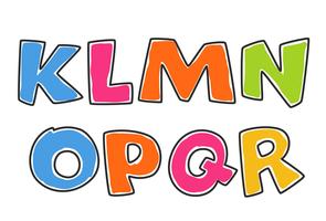 Kids Colorful Alphabets del 2 vektor