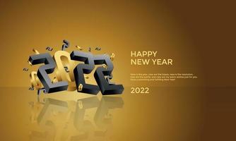 gott nytt år 2022 bakgrund, design för hälsningar och tapeter vektor