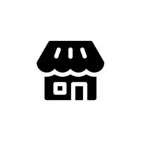 butik ikon design vektor symbol marknad, detaljhandel, byggnad, skyltfönster för e-handel