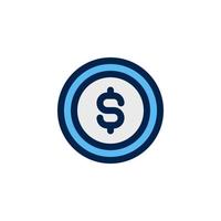 mynt ikon design vektor symbol betalning, valuta, pengar, dollar