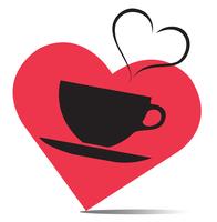 kärleken av varm dryck, kaffekoppvektor