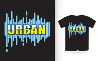urban modern typografi t-shirt vektor