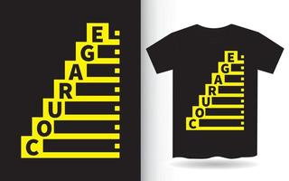 Mut Schriftzug Design für T-Shirt vektor