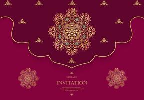 Hochzeits- oder Einladungskartenweinleseart mit abstraktem Musterhintergrund der Kristalle