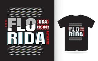 florida modernes typografie-t-shirt-design vektor