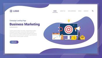 Business-Marketing-Konzept für die Landing-Homepage von Website-Vorlagen vektor