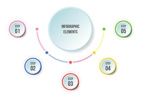 Halbkreisdiagramm, Infografik Timeline-Vorlagen vektor