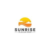 Sunrise-Logo-Vorlagenvektor auf weißem Hintergrund vektor