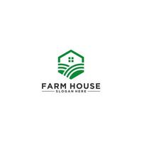 bondgård hus logotyp mall vektor i vit bakgrund