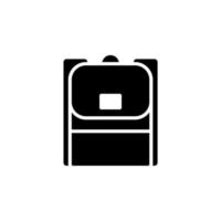 rucksack, schule, rucksack, rucksack festes symbol, vektor, illustration, logo-vorlage. für viele Zwecke geeignet. vektor