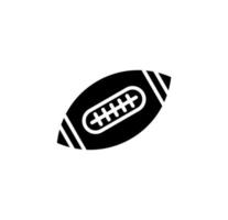 American Football, Rugby-Sport, Ball, Spiel solide Ikone, Vektor, Illustration, Logo-Vorlage. für viele Zwecke geeignet. vektor