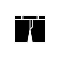 Shorts, lässig, Hose festes Symbol, Vektor, Illustration, Logo-Vorlage. für viele Zwecke geeignet. vektor