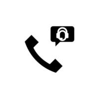 anruf, zentrum, telefon solide symbol, vektor, illustration, logo-vorlage. für viele Zwecke geeignet. vektor