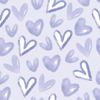 Nahtloser Valentinstag-Musterhintergrund mit violettem Regenbogen des Handabgehobenen betrages, Kindermuster vektor