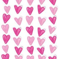 Nahtloser Valentinsmusterhintergrund mit rosa Herzreihe, Kindermuster vektor