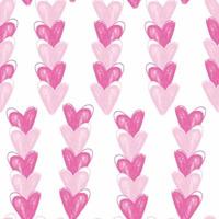 Nahtloser Valentinsmusterhintergrund mit Herzreihe, Kindermuster vektor