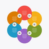 Cirkeldiagram, cirkel infografiskt eller cirkulärt diagram vektor