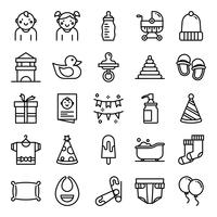 Babyparty Icons Pack vektor