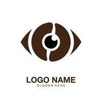 logotyp kaffe öga minimalistisk ikon vektor symbol platt design