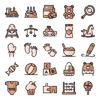 Babyparty Icons Pack vektor