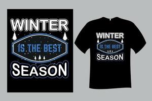 Winter ist das beste Jahreszeit-T-Shirt-Design vektor