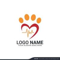 Haustierpflege-Logo-Design. modernes bearbeitbares Logo-Design vektor