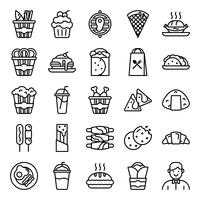 Fast-Food-Icons-Pack vektor