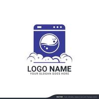 Modernes Logo-Design für Wäscheservices. bearbeitbares Logo-Design vektor
