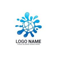 abstrakte digitale Technologie-Symbol-Logo-Design. bearbeitbares Logo-Design vektor