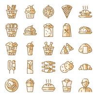 Fast-Food-Icons-Pack vektor