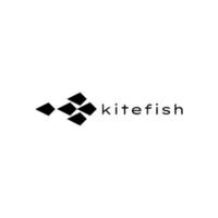 Kite Fish cleveres Logo mit zwei Bedeutungen vektor