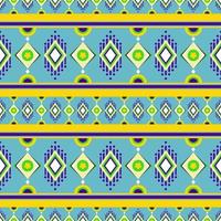 blå citronmönster med gemetrisk etnisk design vektor