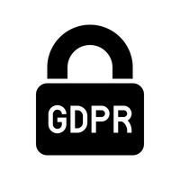 GDPR General Data Protection Regulation-Symbol, solider Stil vektor