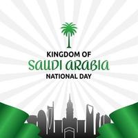 saudi arabien nationaltag vektor lllustration
