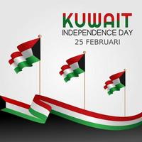kuwait självständighetsdagen vektor lllustration
