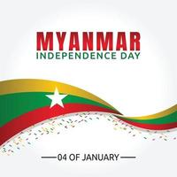 vektorillustration zum unabhängigkeitstag von myanmar. vektor