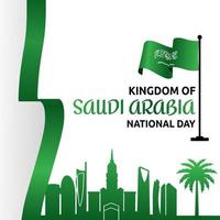 Saudiarabiens nationaldag vektorillustration vektor
