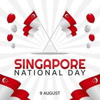 singapores nationaldag vektorillustration vektor
